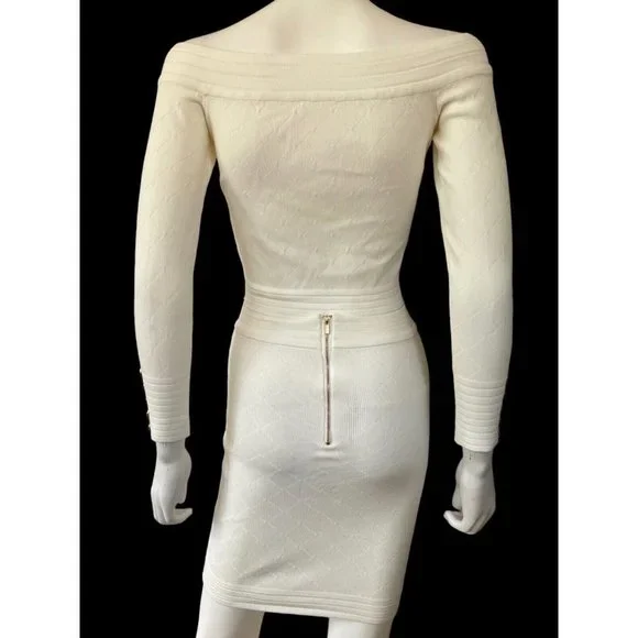 Two-Piece Set Jacket Zip + Mini Skirt White S - Picture 8 of 11